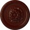 Ekena Millwork Palmetto Ceiling Medallion, Hand-Painted Brushed Mahogany, 11 1/2"OD x 1"P CM11PABMF - alternate 1